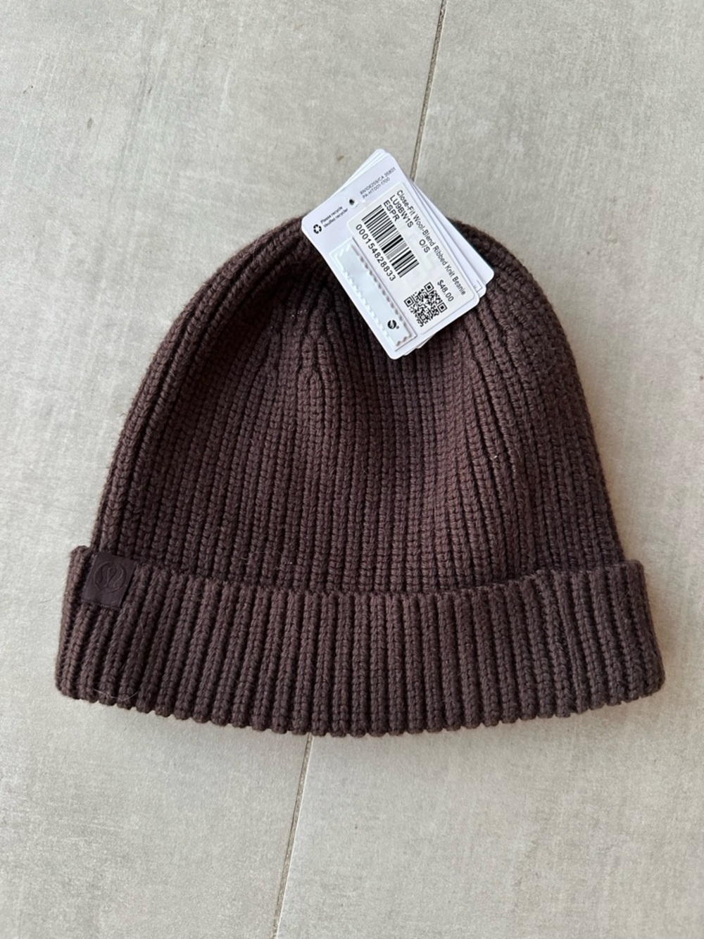 lululemon athletica Ribbed Fold-Over Beanie in Dark Brown